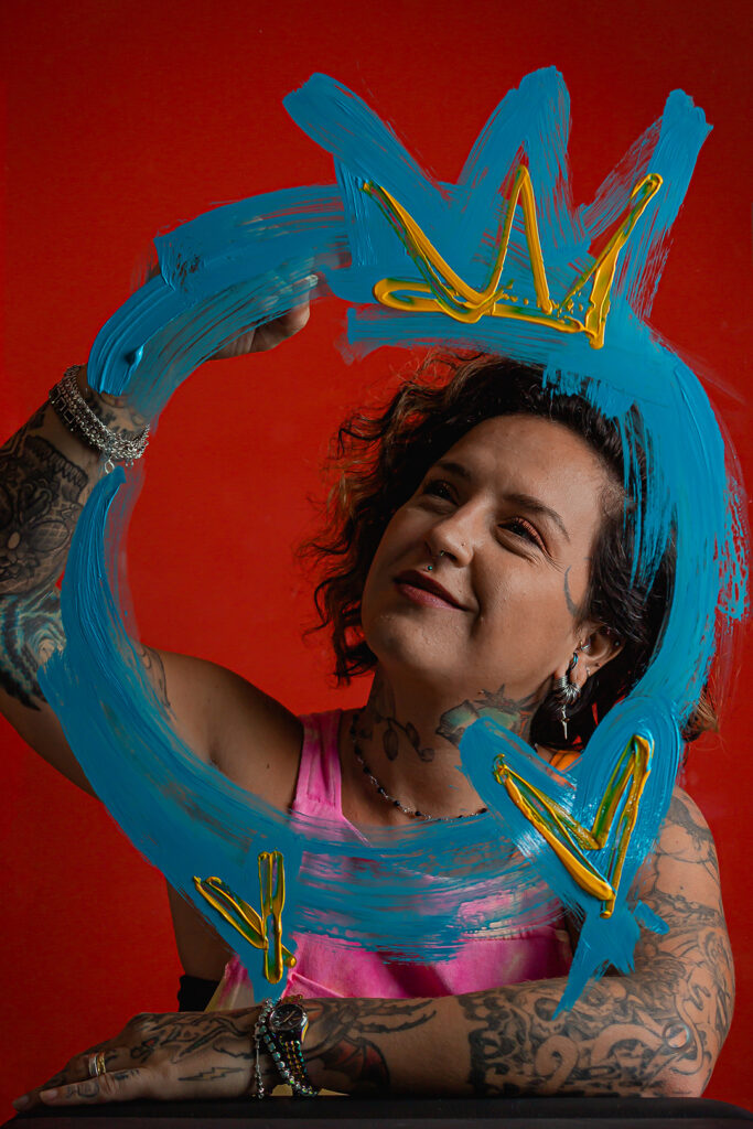 ensaio com tatuadora