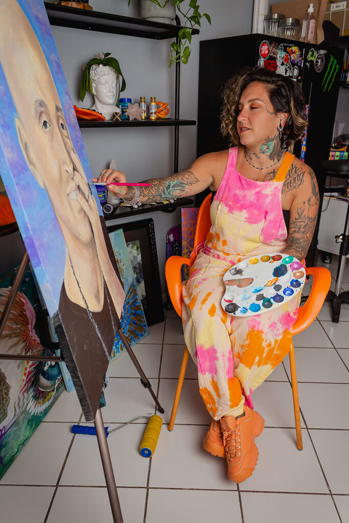 ensaio com tatuadora