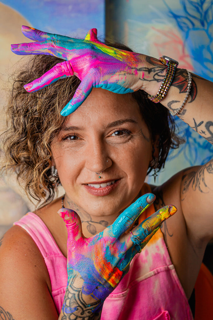 ensaio com tatuadora