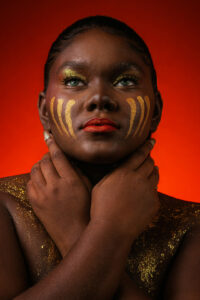 Mulher negra em foto artistica